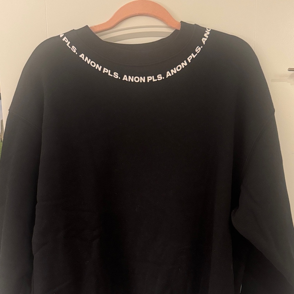 Black Crewneck Sweatshirt DeuxMoi